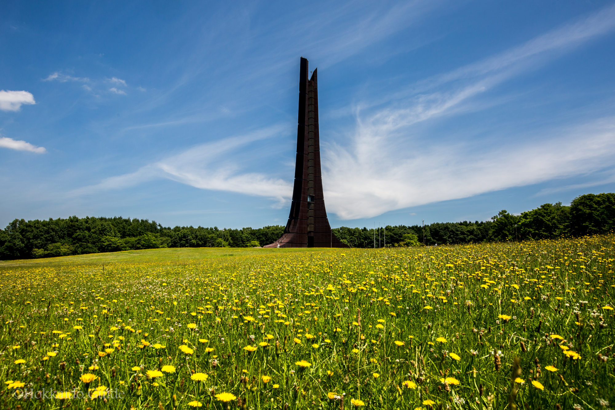 Centennial Memorial Tower in Nopporo Forest